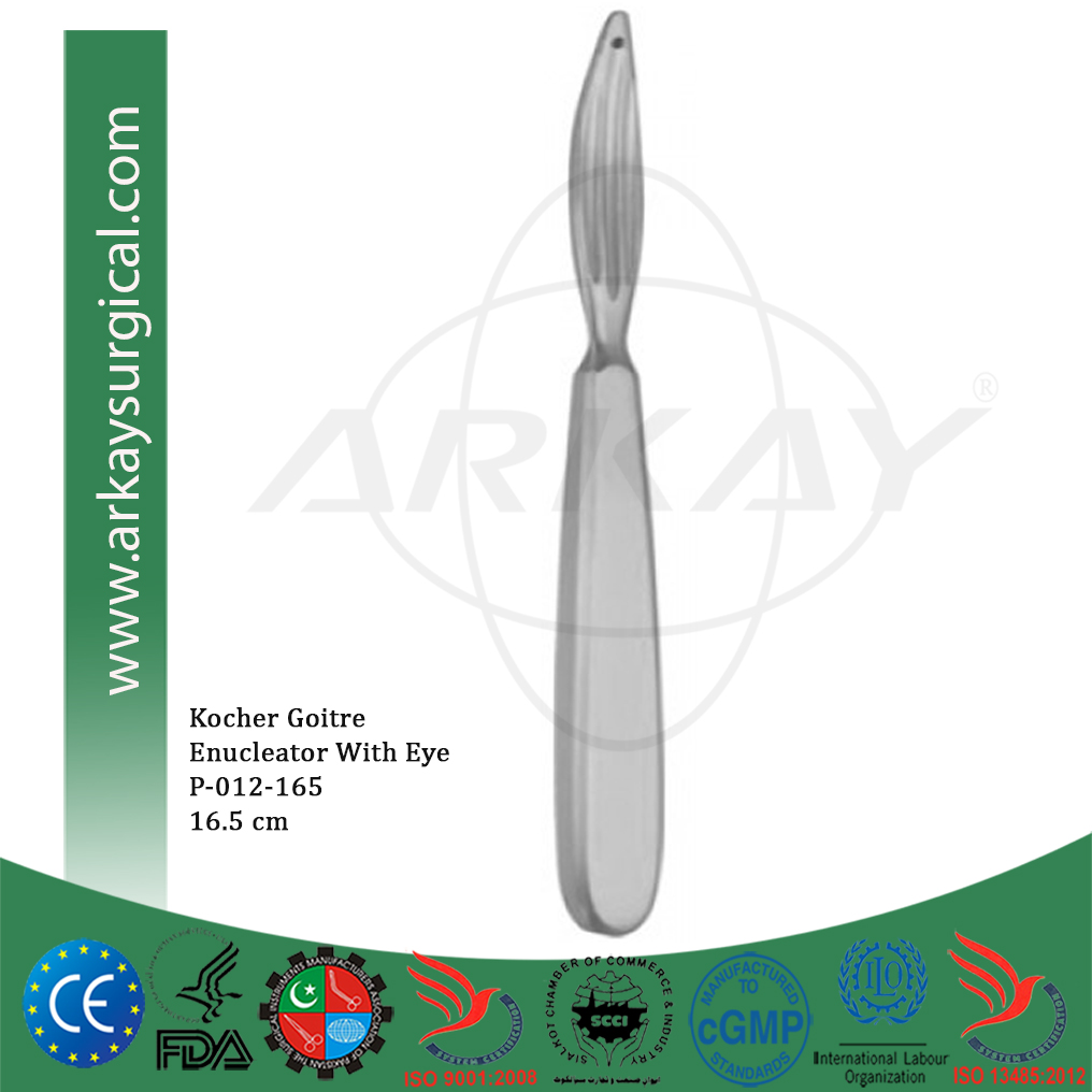 Kocher Goitre Enucleator P-012-165 Kocher Goitre Enucleator With Eye