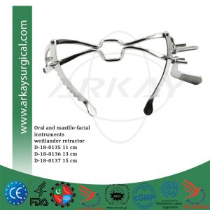 weitlander mouth retractor size11 cm, 13 cm, 15 cm