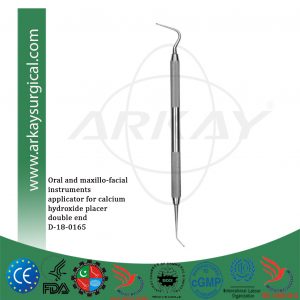 Double single end applicator for calcium hydroxide placer 