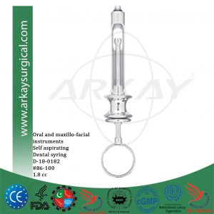 self aspirating dental syringe #86-100