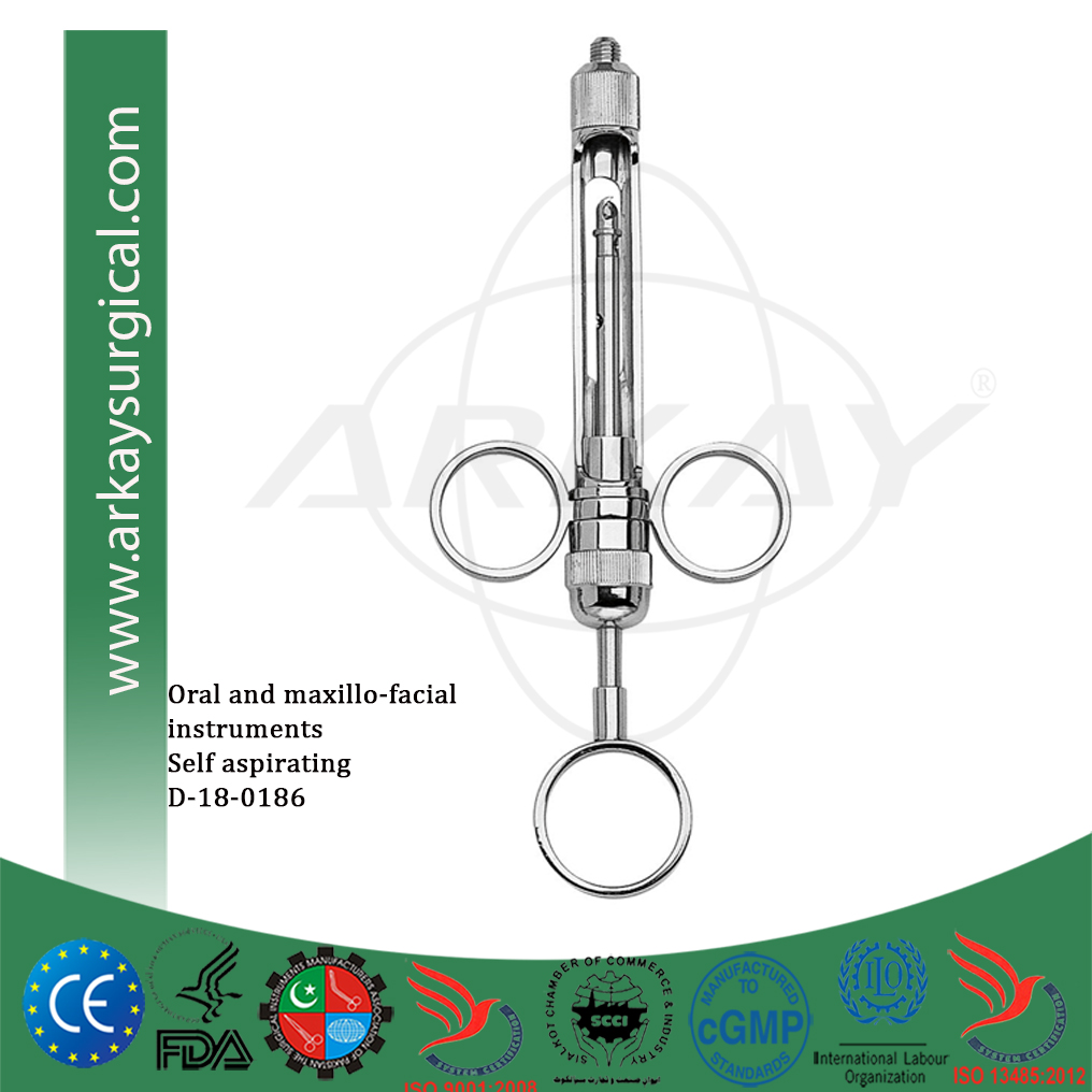 self aspirating dental syringe D-18-0186 self aspirating dental syringe
