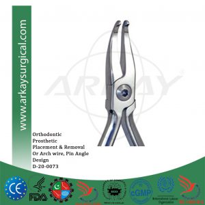 Plier for orthodontics and prostheties placement and removal of arch wire plier