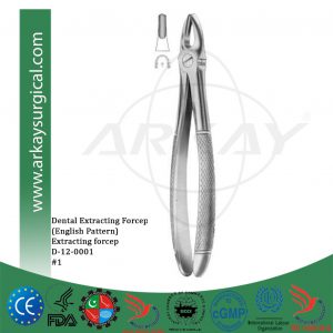 Dental extracting forceps english pattern
