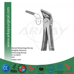 Dental extracting forceps english pattern