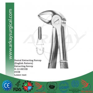 Dental extracting forceps english pattern