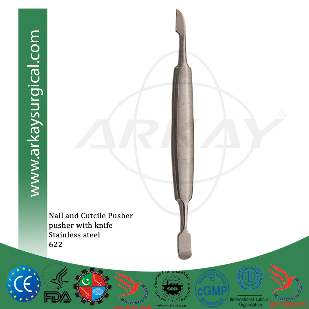 Pusher with knife stainless steel 622 Pusher with knife stainless steel