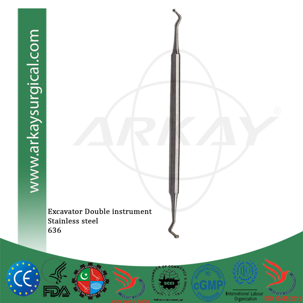 Excavator double instruments stainless steel 636 Excavator double instruments stainless steel