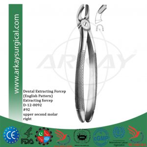 Dental extracting forceps english pattern