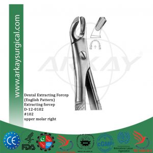 Dental extracting forceps english pattern