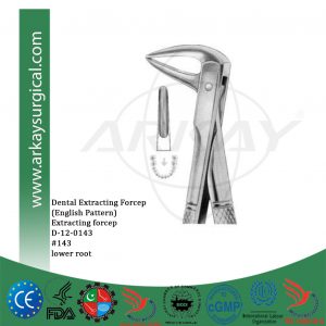 Dental extracting forceps english pattern